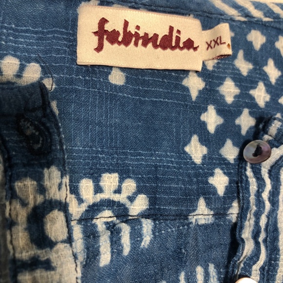 Fabindia Cotton Tunic Boho Beachy Popover artsy Chic xxl - Picture 6 of 6